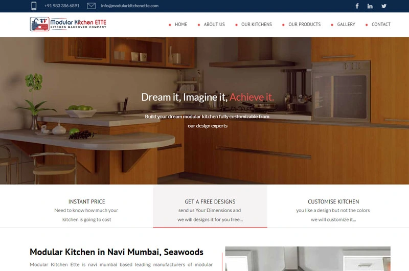 Modular Kitchen Website Designing